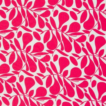 Viskose Hojas Pink/Weiß von Lillesol & Pelle  by Swafing